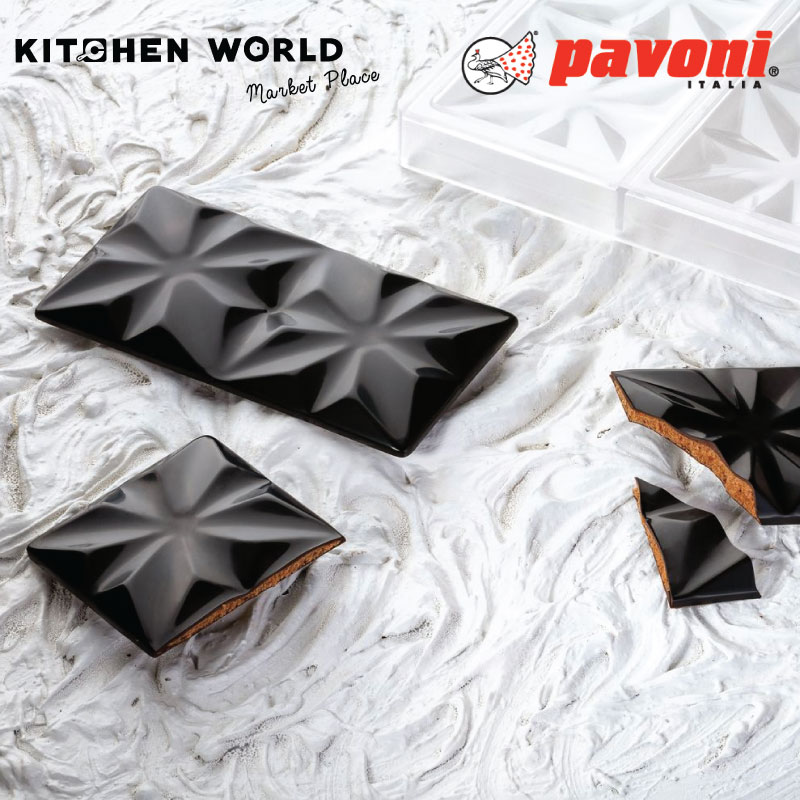 Pavoni PC5029 Polycarbonate Chocolate Bar Mold Hexa by Vincent Vall