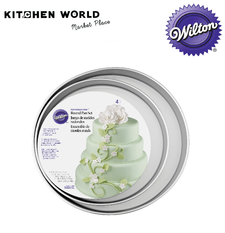 Wilton set 4 ROUND CAKE TINS 3 inch deep 2105-2932 - from only £21.21