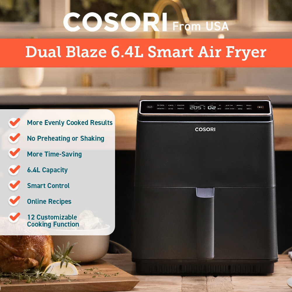 Cosori Dual Blaze Air Fryer - Dark Grey
