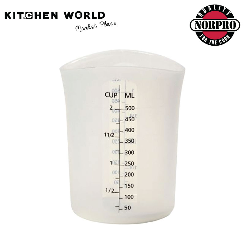  Norpro Silicone Measuring Stir and Pour Measure 4 Cups,  Flexible, Dishwasher Safe, 4.5 x 3.75 x 6.75 inches