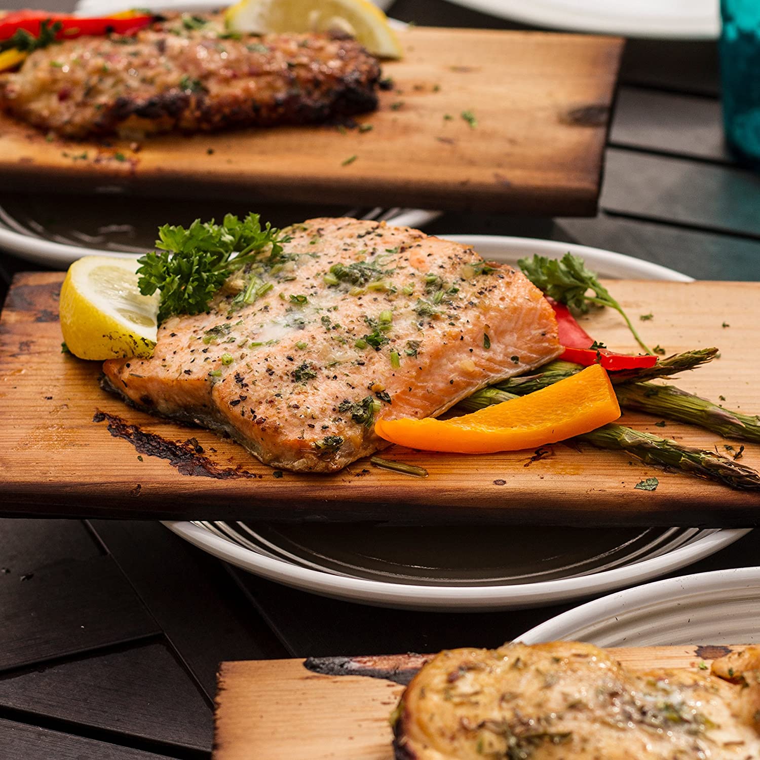 Camerons ACGPX8 Grilling Planks 8 Pack Combo4 Alder,4 Cedar คิทเช่น